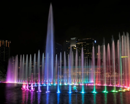 ornamental fountain with lighting and IoT control